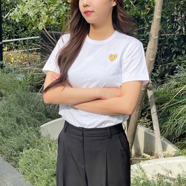 꼼데가르송 반팔티 골드와펜 남녀공용 4컬러 AX-T216-051