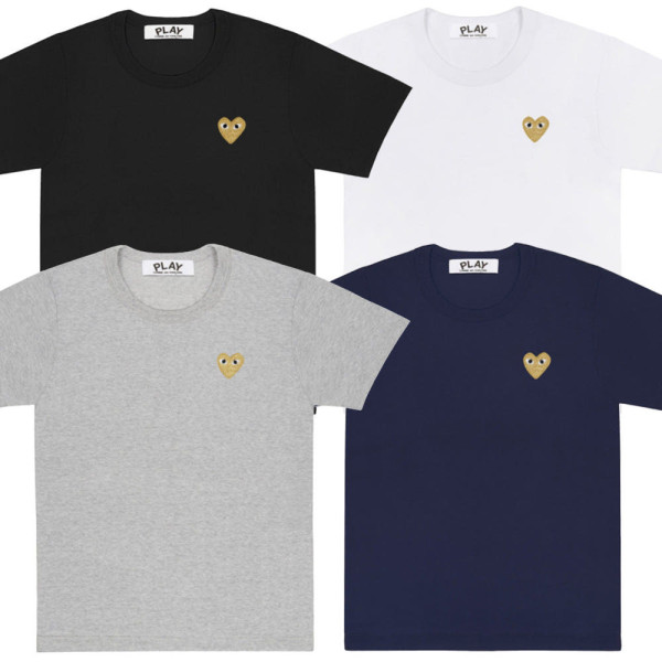 꼼데가르송 반팔티 골드와펜 남녀공용 4컬러 AX-T216-051