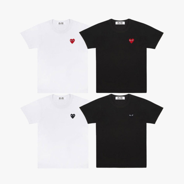 꼼데가르송 반팔티 레드와펜 블랙와펜 남녀공용 AX-T108-051