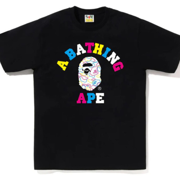 베이프 네온 카모 컬리지 반팔 티셔츠 3컬러 1L30110038