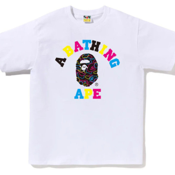 베이프 네온 카모 컬리지 반팔 티셔츠 3컬러 1L30110038