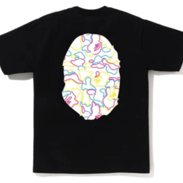 베이프 네온 카모 빅 에이프 헤드 반팔 티셔츠 3컬러 1L30110039