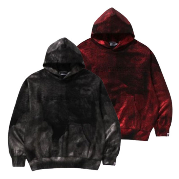 베이프 코팅 엠보싱 로고 릴렉스핏 풀오버 후디 2컬러 1L30114318