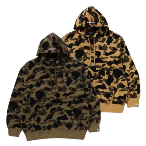 베이프 1ST 카모 자카드 원 포인트 릴렉스핏 풀오버 후드 2컬러 1L30114302