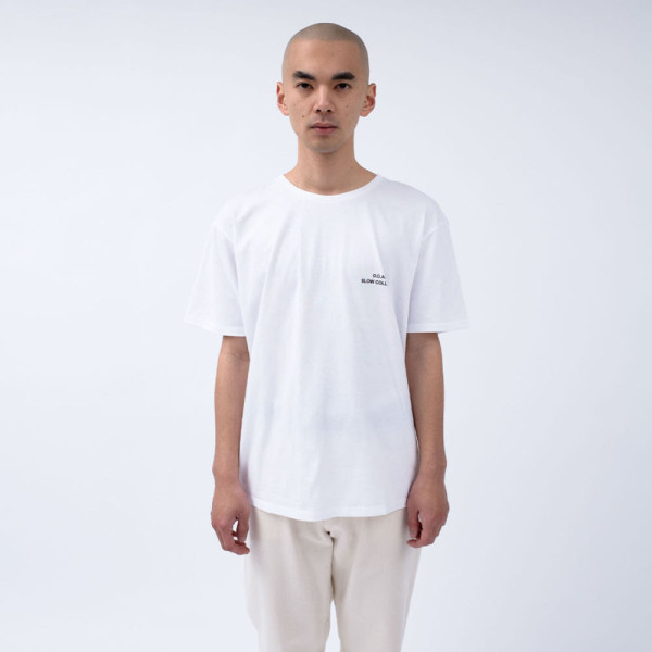 나나미카 x FUJIWARA INSATSU OOAL 그래픽 반팔티 화이트 SUHS429