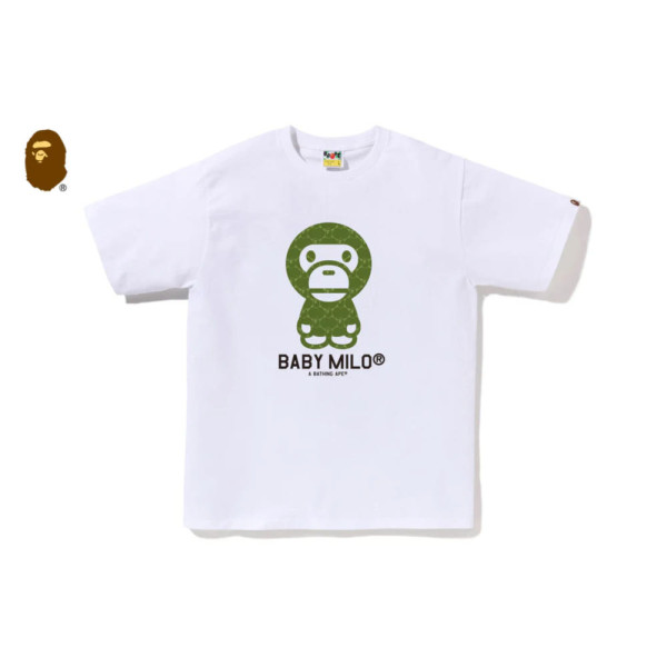 베이프 컬리지 모노그램 베이비 마일로 티셔츠 6컬러 2L30110008