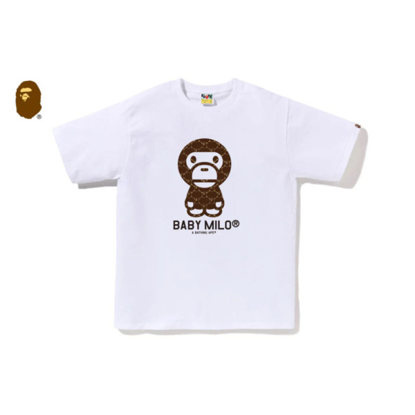 베이프 컬리지 모노그램 베이비 마일로 티셔츠 6컬러 2L30110008
