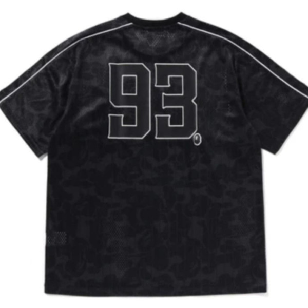 베이프 카모 스트라이프 야구 로고 릴렉스 핏 티셔츠 2컬러 1L30109007