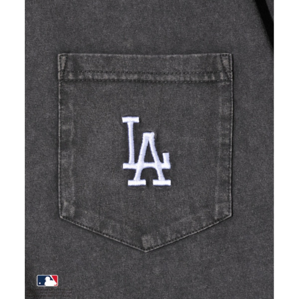 프릭스스토어 MLB 메이저리그 야구 페이드가공 더블로고 크루넥 포켓 반팔티 4컬러 1026248902548