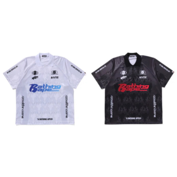 베이프 플레임 패턴 오버롤 프린트 하프집 릴렉스핏 폴로 셔츠 2컬러 1L30112304