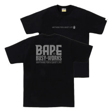 베이프 리플렉터 인더스트리얼 로고 반팔티 블랙 1L30110050