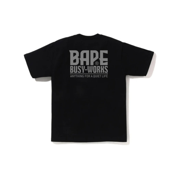 베이프 리플렉터 인더스트리얼 로고 반팔티 블랙 1L30110050