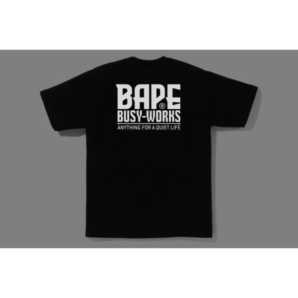 베이프 리플렉터 인더스트리얼 로고 반팔티 블랙 1L30110050