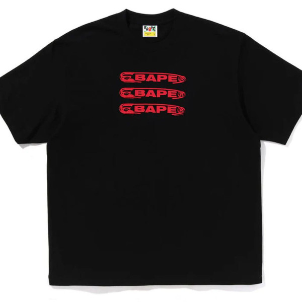 베이프 핀 로고 릴렉스핏 반팔 티셔츠 2컬러 1L30110313