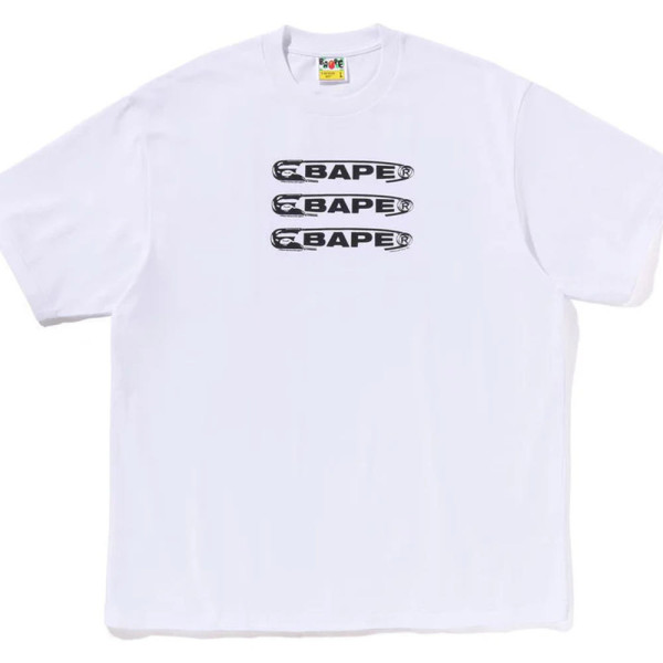 베이프 핀 로고 릴렉스핏 반팔 티셔츠 2컬러 1L30110313