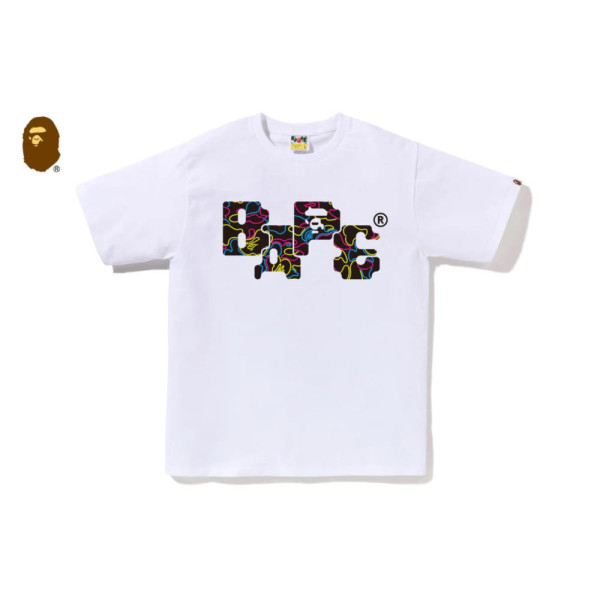 베이프 네온 카모 8비트 베이프 로고 반팔티 3컬러 1L30110041