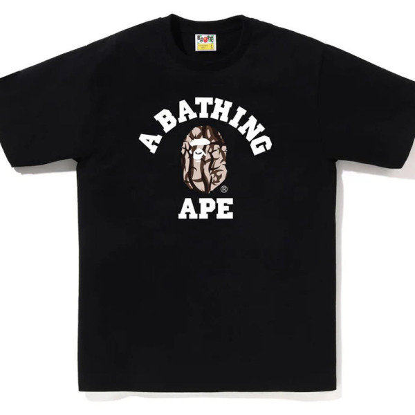 베이프 트라이얼 카모 컬리지 반팔 티셔츠 4컬러 1L30110033