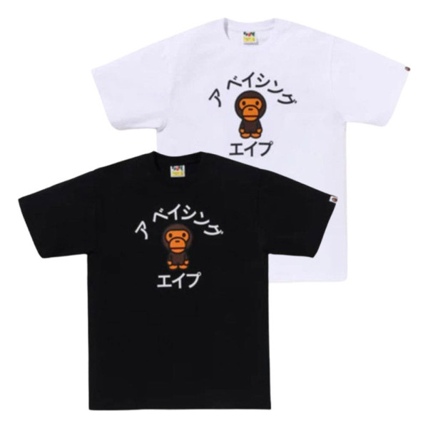 베이프 베이비 마일로 칼리지 반팔티 2컬러 2L22110007