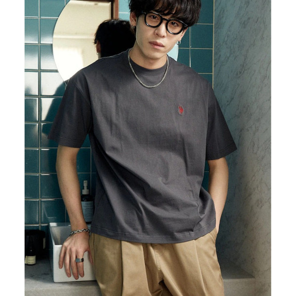 퍼블럭스 U.S. POLO ASSN. 유에스폴로에센 별주 원포인트 자수 크루넥 반팔 티셔츠 7컬러 3127291600013