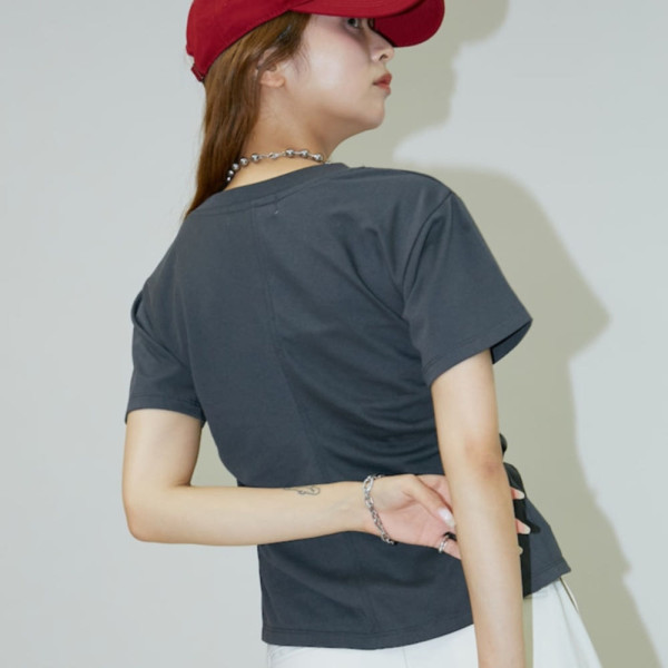 퍼블럭스 허리 셔링 티셔츠 4컬러 3223220800578