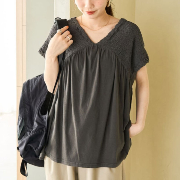 프릭스스토어 피그먼트 가공 셔링 브이넥 티셔츠 6컬러 1323248901616