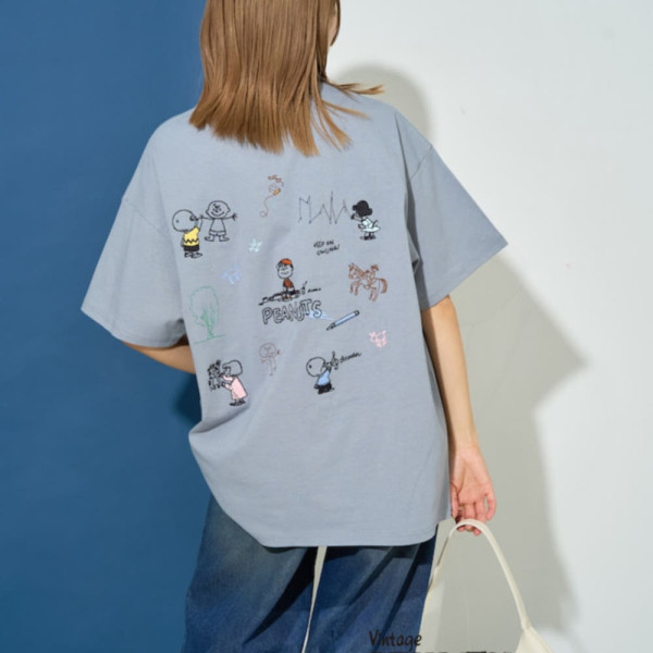 프릭스스토어 별주 피넛 백 자수 반소매 티셔츠 5컬러 1323248901647