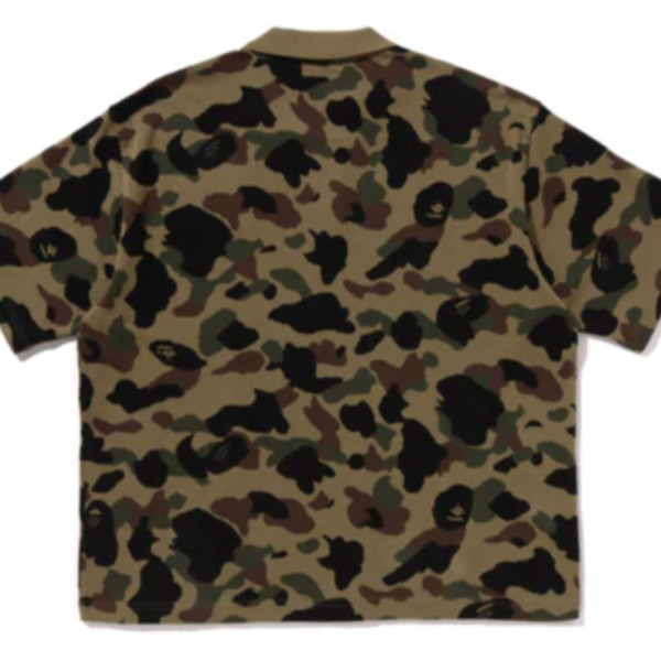 베이프 1ST 카모 자카드 로고 릴렉스핏 폴로 셔츠 그린 1L80112302