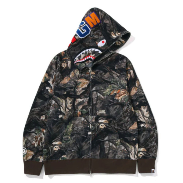 베이프 트리 엣지 카모 샤크 풀 지퍼 후드티 2컬러 1L80115002
