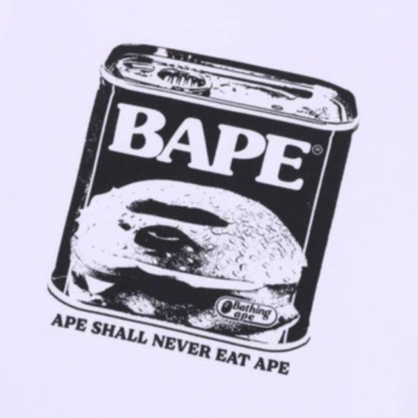 베이프 캔 푸드 베이프 로고 릴렉스핏 티셔츠 2컬러 1L80110336