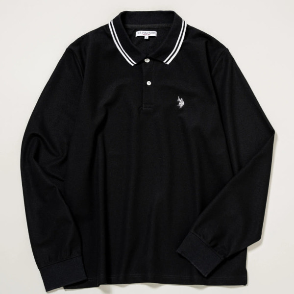U.S. POLO ASSN. 유에스폴로에센 더블 호스맨 자수 긴소매 폴로 셔츠 4컬러 PLM52220