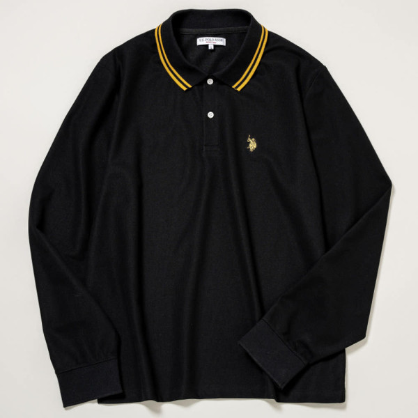 U.S. POLO ASSN. 유에스폴로에센 더블 호스맨 자수 긴소매 폴로 셔츠 4컬러 PLM52220
