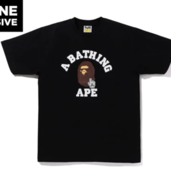 베이프 고 에이프 포인터 칼리지 베이펙 티셔츠 2컬러 1L25110013