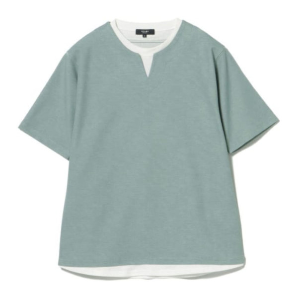 빔즈 하트 슬릿넥 페이크 레이어드 티셔츠 3컬러 42-04-0331-286