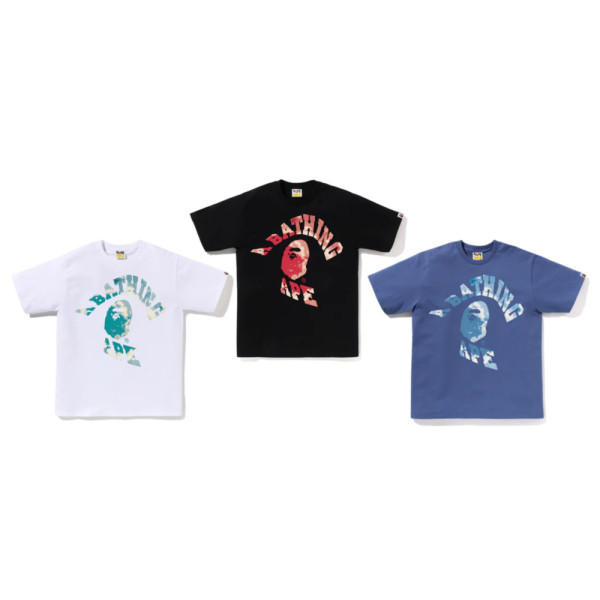 베이프 타이 다이 트위스트 컬리지 반팔티 3컬러 1L30110042