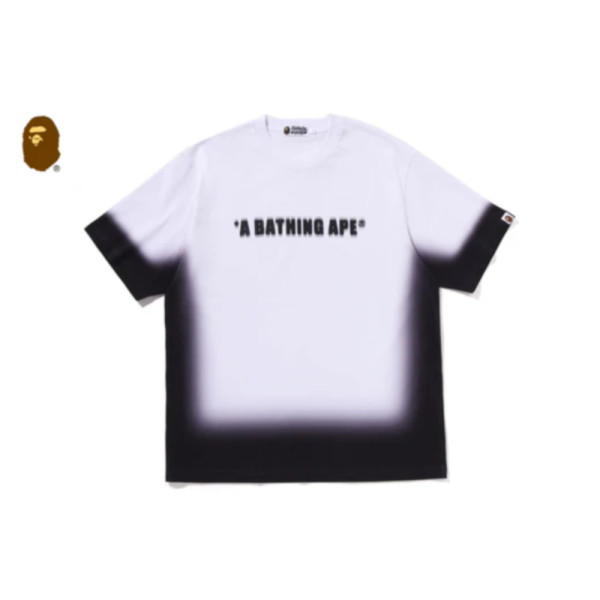 베이프 스프레이 프린트 베이씽 에이프 로고 릴렉스핏 반팔티 3컬러 1L30109347