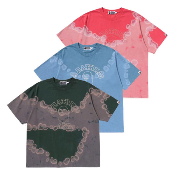 베이프 핸드 다이 컬리지 릴렉스핏 반팔티 3컬러 1L30109015