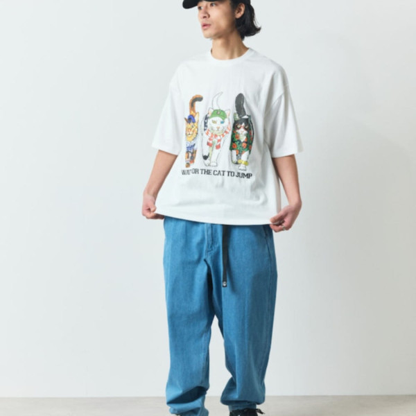 프릭스스토어 릴렉스핏 Three Cats 양면 프린트 크루넥 티셔츠 3컬러 1226248902901