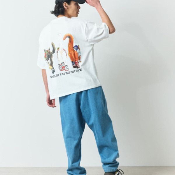 프릭스스토어 릴렉스핏 Three Cats 양면 프린트 크루넥 티셔츠 3컬러 1226248902901