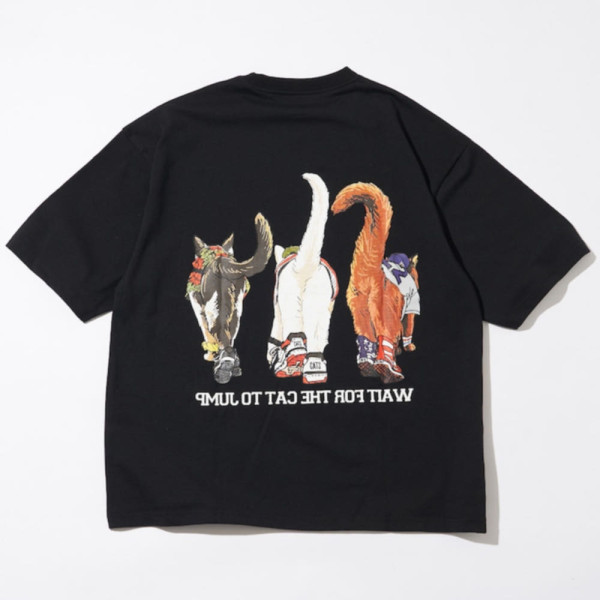 프릭스스토어 릴렉스핏 Three Cats 양면 프린트 크루넥 티셔츠 3컬러 1226248902901