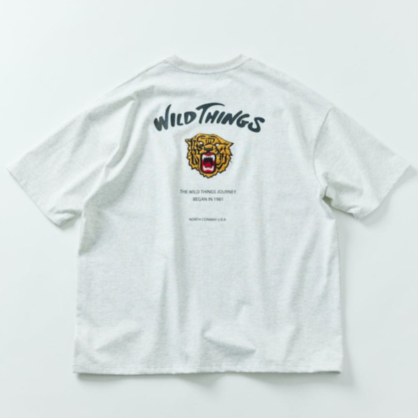 프릭스스토어 별주 WILD THINGS 빅 실루엣 타이거 모티브 백 프린트 티셔츠 4컬러 1226319600142