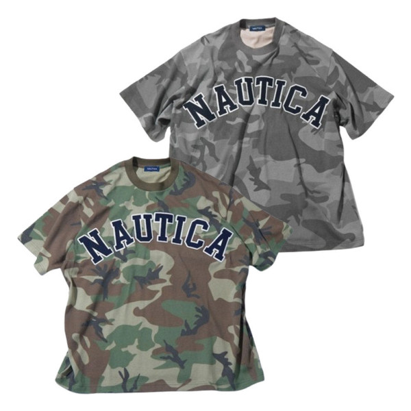 프릭스스토어 노티카 빅 실루엣 아치 로고 카모플라 무늬 크루넥 티셔츠 2컬러 1026207500199