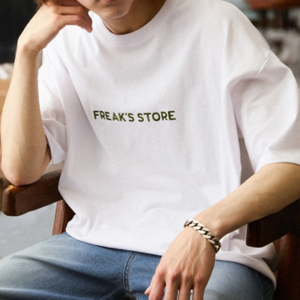 프릭스스토어 릴렉스핏 자수 로고 크루넥 티셔츠 3컬러 1226248902965