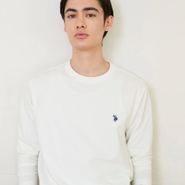 U.S. POLO ASSN. 유에스폴로에센 더블홀스맨 자수 긴팔티 4컬러 PLM52258