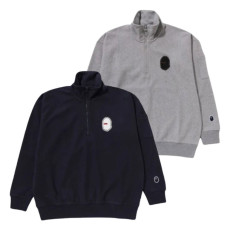 베이프 하프 지퍼 풀오버 스웨트 셔츠1 2컬러 7L30113303