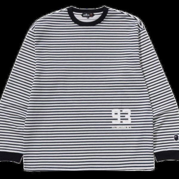 베이프 스트라이프 LS 프린트 티셔츠 2컬러 7L30111303