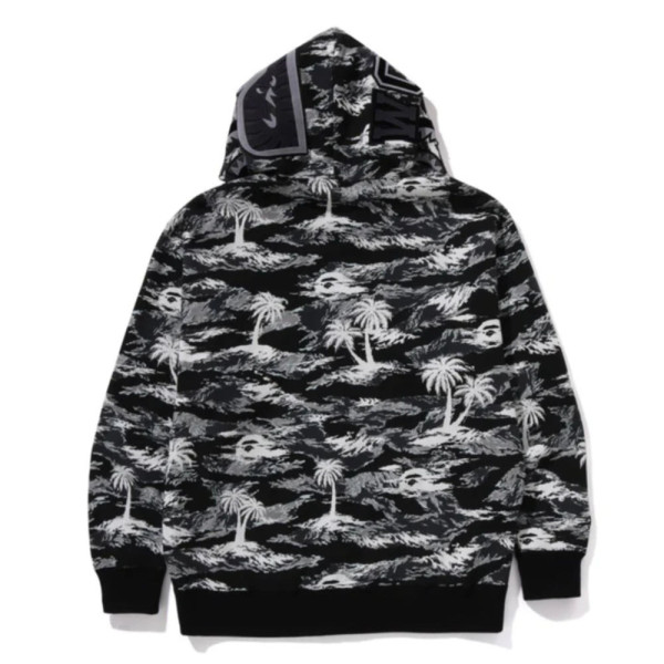 베이프 팜트리 카모 릴렉스 핏 샤크 풀 지퍼 후드 3컬러 1L30115313