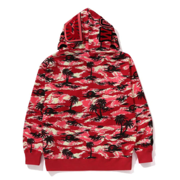 베이프 팜트리 카모 릴렉스 핏 샤크 풀 지퍼 후드 3컬러 1L30115313