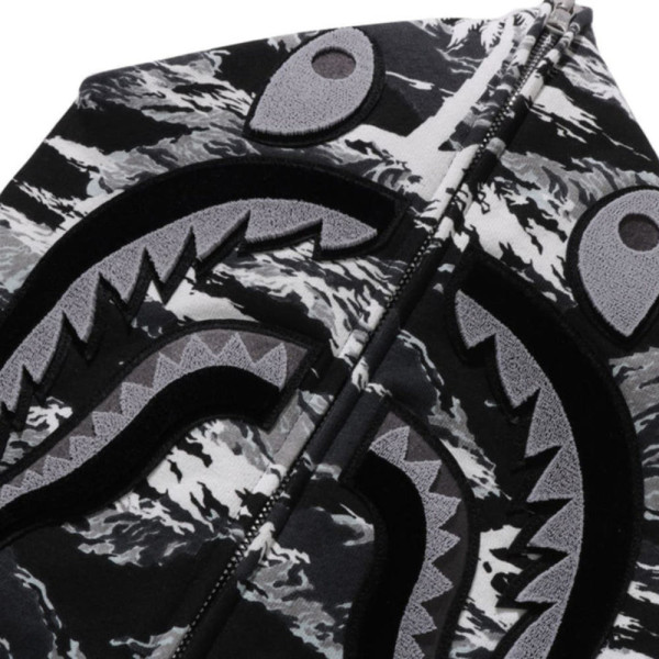 베이프 팜트리 카모 릴렉스 핏 샤크 풀 지퍼 후드 3컬러 1L30115313