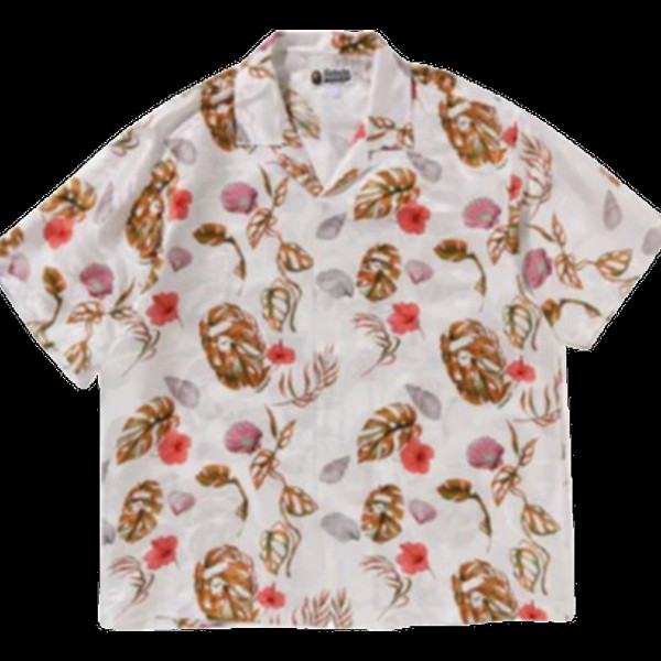 베이프 베케이션 패턴 오픈 카라 SS 셔츠 3컬러 1L30132308