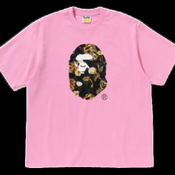 베이프 베케이션 패턴 에이프 헤드 릴렉스핏 티셔츠 4컬러 1L30110335